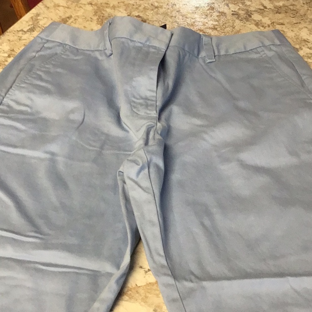 Land’s End light blue capris chinos, size 10